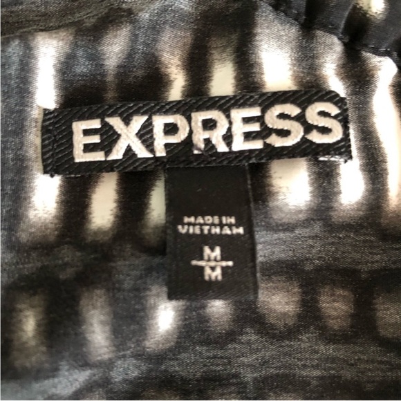 Express One Shoulder Black and White Dress - Picture 6 of 8